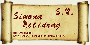Simona Milidrag vizit kartica